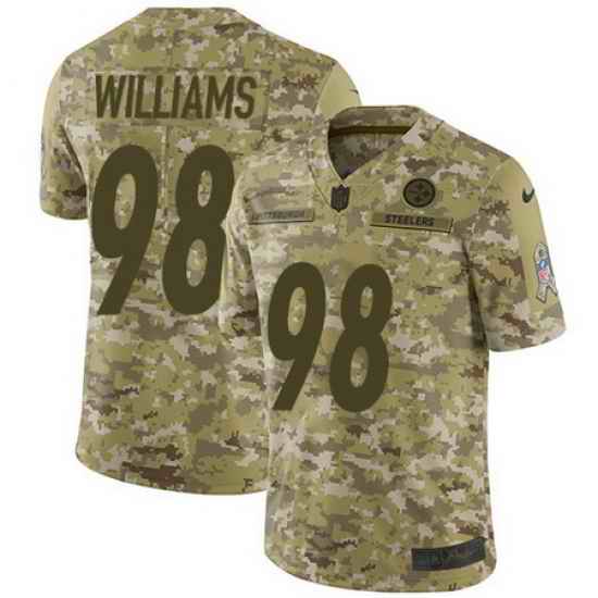 Nike Steelers #98 Vince Williams Camo Mens Stitched NFL Limited 2018 Salute To Service Jersey